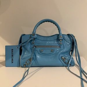 SOLD!!!!! DO NOT BUY BALENCIAGA AUTHENTIC leather city bag -Blue